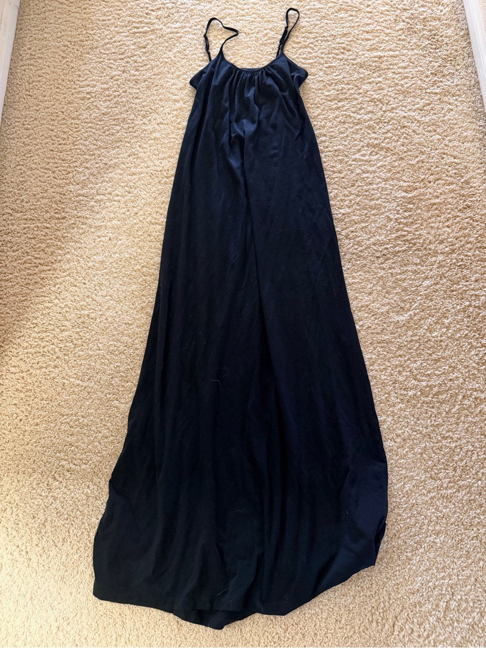 Black Sleeveless Maxi Dress with Adjustable Straps